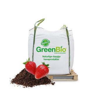 GreenBio jordbærmuld til økologisk dyrkning 1000 L i bigbag
