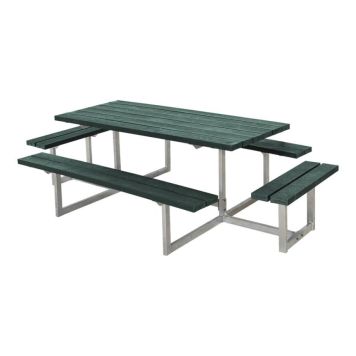 Plus bord-/bænkesæt Basic med 2 påbygninger ReTex grøn 260x160 cm 
