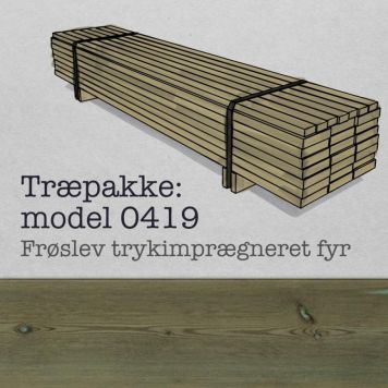 Arki kit træpakke til plint model 0419 trykimpræg. fyr 