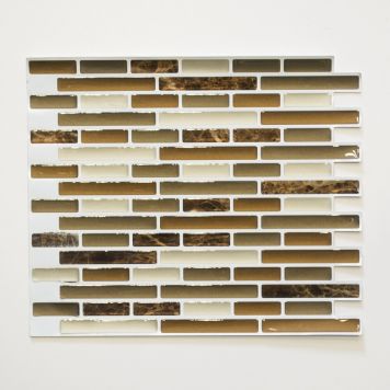 Mosaik selvklæbende vinyl brun 23,6x25,5 cm 4 stk