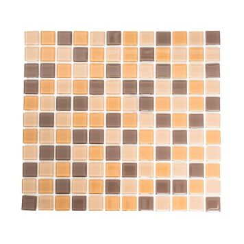 Mosaik Timeless glas brun mix 32,5 x 30,5 cm