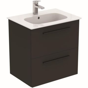 Ideal Standard badmøbelsæt i.life A carbongrå m/sorte greb 64 cm