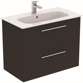 Ideal Standard badmøbelsæt i.life A carbongrå m/grå greb 84 cm