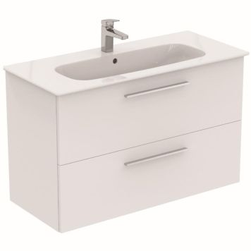 Ideal Standard badmøbelsæt i.life A hvid m/grå greb 104 cm