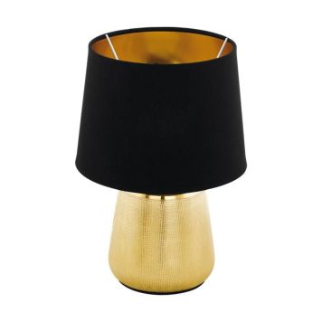 Eglo bordlampe Manalba H30cm E14 sort/guld
