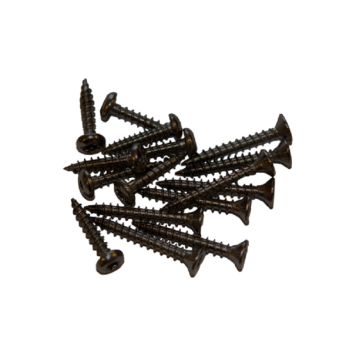 PLUS skruer t/træstolper sort 4x30 mm 24 stk.