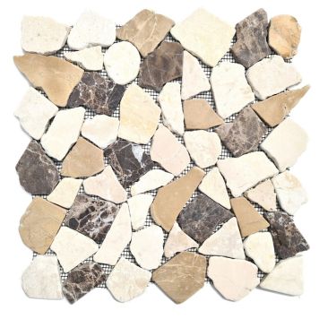 Mosaik Ciot Mix natursten beige 30,5x30,5 cm 