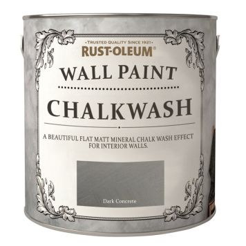 Rust-Oleum Chalkwash væg- og loftmaling Dark Concrete 2,5 L