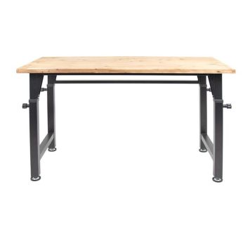 Hæve-sænke-bord sort/natur 135x60x105 cm