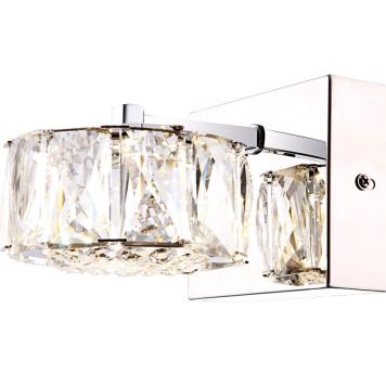 Globo LED-væglampe Amur klar/krystal 12 cm