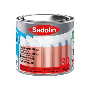 Sadolin radiatormaling halvblank hvid 0,5 L