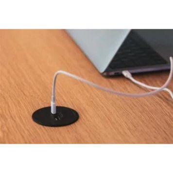 Schneider bord stikkontakt enkelt med USB koksgrå