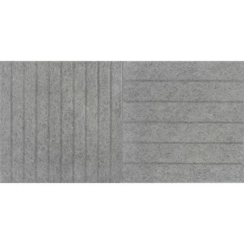 Troldtekt akustikplade Wall Deco V-line grå 60x60 cm 