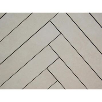 Gulv-/vægflise Herringbone hvid 44,5x7,1 cm 0,8 m²