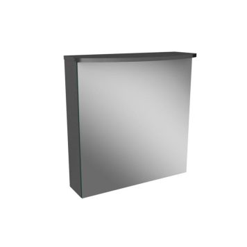 Camargue spejlskab akryl LED grå højre 600x702x155 mm