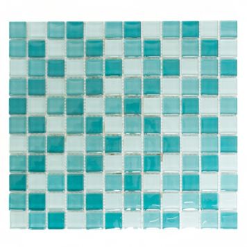 Mosaik krystal blågrøn mix 32,7 x 30,2 cm