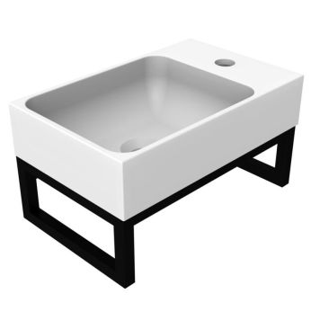 Allibert håndvask med metalholder Iron Pack mat hvid/sort 40 cm 