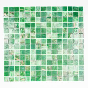 Mosaik Goldensilk krystal grøn mix 32,5 x 30,5 cm