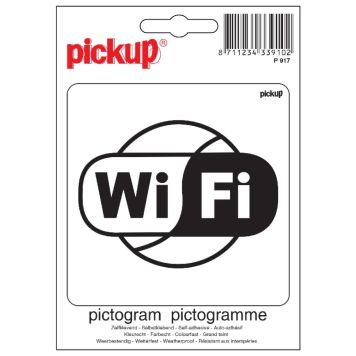 Pickup skilt Wi-Fi 10x10 cm selvklæbende