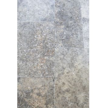 Gulv-/vægflise Silver travertin sand forskl. stør. 0,5 m²
