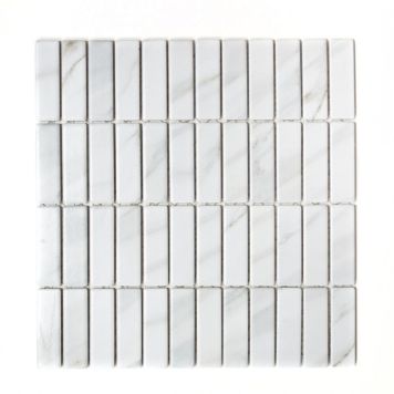 Mosaik keramik hvid marmor-look 29,5x29 cm
