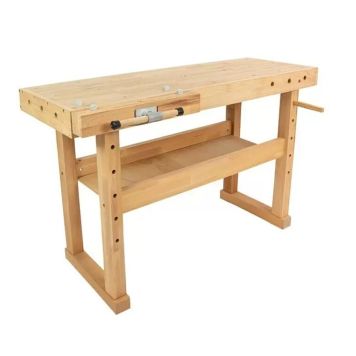 Træarbejdsbord i bøg 140x50x83 cm