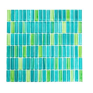 Mosaik glas mix grøn 32,5 x 30,5 cm