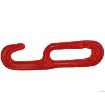 Stabilit tilslutningssled med krog til kæde rød plast 