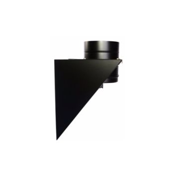 Aduro vægkonsol sort med teleskop 25-35 cm til skorsten