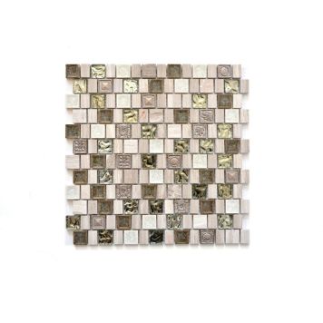 Mosaik Dream krystal/sten multi 29,8 x 30,4 cm