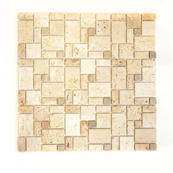 Mosaik Combination travertin beige mix 30,5x30,5 cm