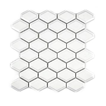 Mosaik Diamond Metro hvid mat 25,2 x 26,5 cm