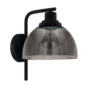 Eglo væglampe Beleser sort/røgfarvet 60 W E27 27 cm 