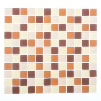 Mosaik Timeless krystal brun mix 32,7 x 30,2 cm