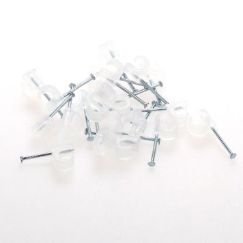 Kabelclips rund 5-7 mm 100 stk transparent