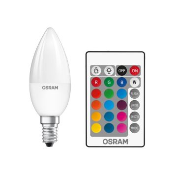 Osram LED-pære STAR+ B25 E14 med fjernbetjening RGB
