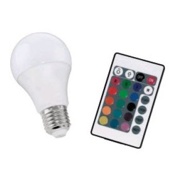 Eglo LED-pære RGB E27 7,5W med fjernbetjening
