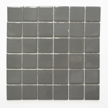 Mosaik Uni blank metalgrå 29,8 x 29,8cm