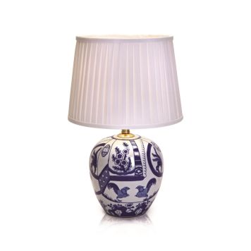Markslöjd bordlampe Göteborg blå/keramik Ø30,5 cm
