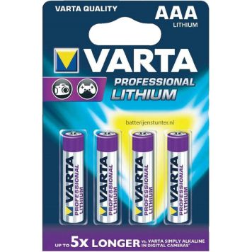 Piles Varta AAA Micro Professional Lithium 4 pièces - HORNBACH