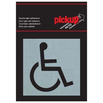 Pickup skilt handicap indgang alu look 80x80 mm