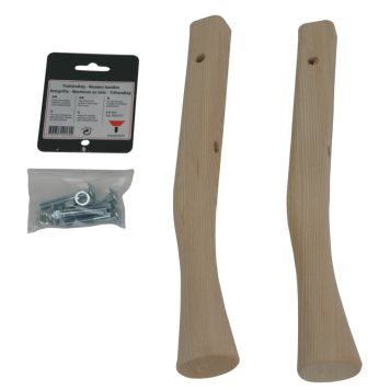 Ravendo håndtag til vinkeljernsstel børe træ 35 cm