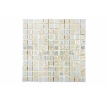 Mosaik Eco genanvendt glas hvid 3D mix 31,5 x 31,5 cm