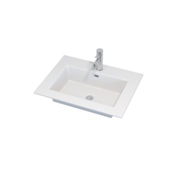 Camargue håndvask Svanholm Heimdal mat hvid 60x46 cm 