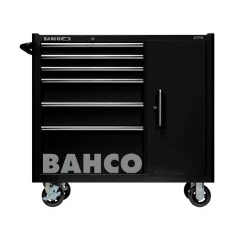 Bahco værkstedsvogn C75 40" XL 6 skuffer/1 skab sort