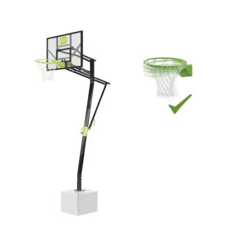 Exit basketballbagplade Galaxy til jordinstallation inkl. dunkekurv grøn/sort