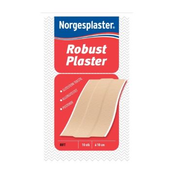 Norgesplaster plaster slidstærk tekstil 10 stk. 10x6cm