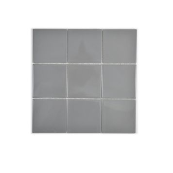 Mosaik Square Uni porcelæn grå blank 29,8 x 29,8 cm