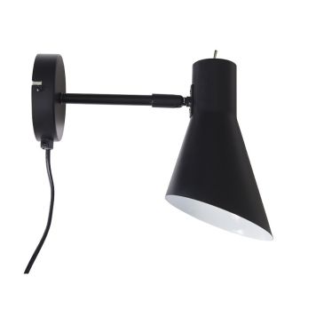 Dyberg Larsen væglampe Denver sort E27 25 W 20 cm
