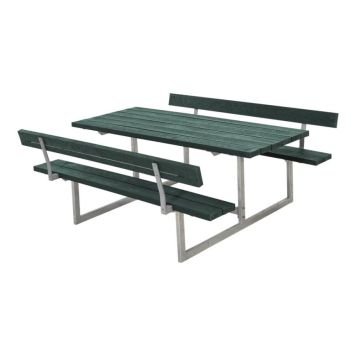 Plus bord-/bænkesæt Basic med 2 ryglæn ReTex grøn 177x184 cm 